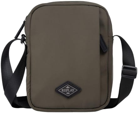 REPLAY schoudertas Reporter Bag Dusty Olive olijfgroen