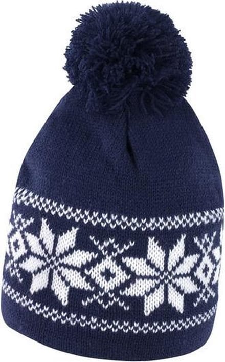 Muts Fair Isle knitted Navy White