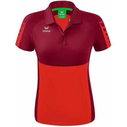 Erima Six Wings Polo Dames - Bordeaux / Rood | Maat: 36