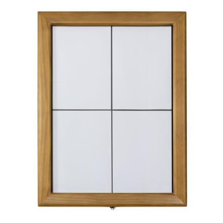 Securit Teak wit LED informatie 4xA4 display (excl paal en voet)