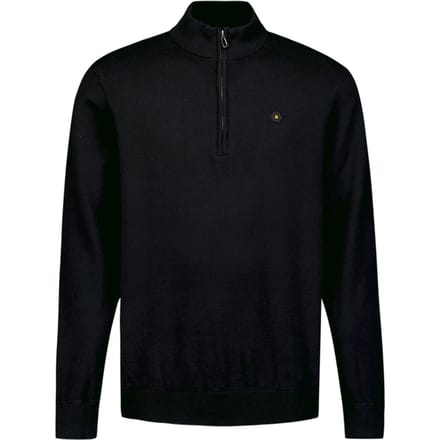 No Excess Pullover Half Zipper Solid Knit Black Größe: M | Turtlenecks Outlet | Herren | Schwarz