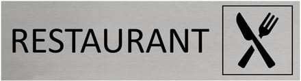 CombiCraft Aluminium deurbordje Restaurant 165x45mm - per stuk