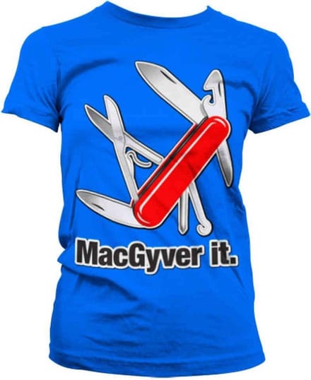 MacGyver Dames Tshirt -S- MacGyver It Blauw