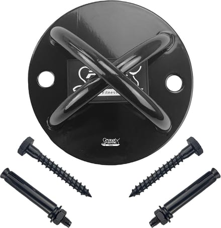 Ophangband Trainer Bevestiging - Wand Plafond Mount - Kracht Training - Stalen Robuuste Constructie - 11.4 cm Diameter - Zwart