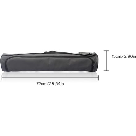 Sac de transport pour tapis de yoga, sac de rangement multifonctionnel avec fermetures éclair et sangle réglable gris