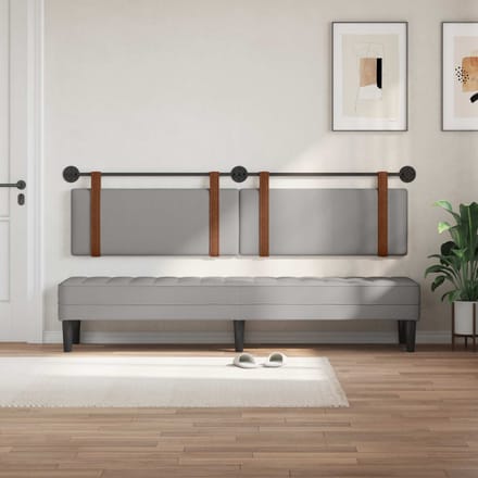 vidaXL - Hangend - hoofdbord - Wolkgrijs - Antiek - PU