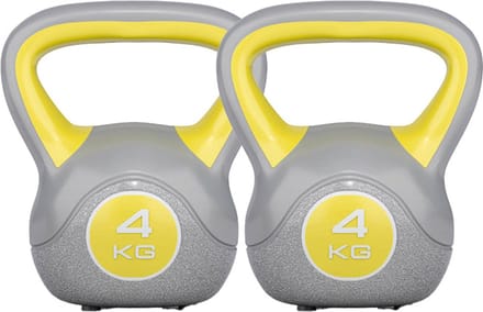 Gorilla Sports Kettlebells - Kunststof Trendy - 2 x 4 kg - Set van 2