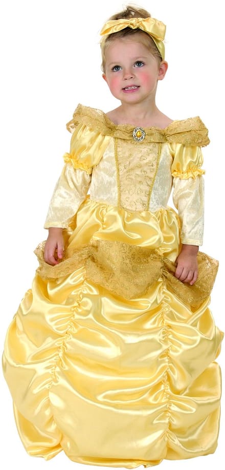 Vegaoo - Goudkleurige prinsessen kostuum voor meiden