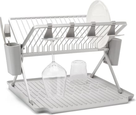 Brabantia SinkSide Afdruiprek - Inklapbaar - met Bestekhouder - Mid Grey