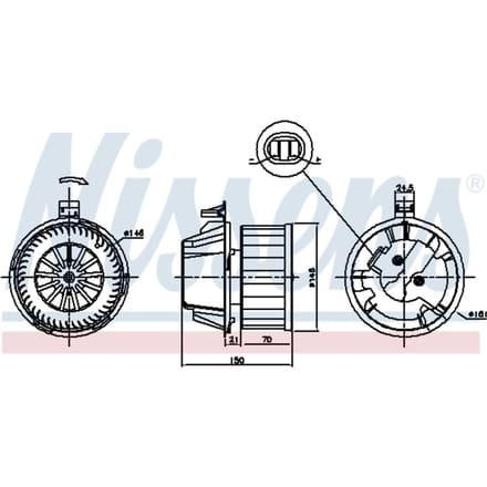 Binnenventilator NISSENS 87384