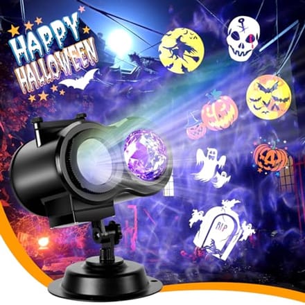 Projector voor Halloween en Kerstmis met Oceaaneffect, HD-golf en 16 Dia's