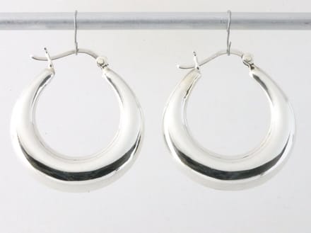 Zilveren oorringen - ø 30 mm.