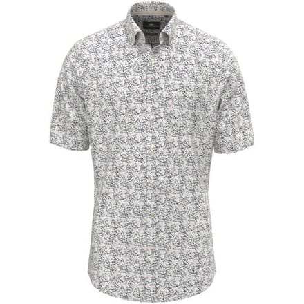 Fynch-Hatton Overhemd Short Sleeve Summer Flower Pattern Magnolia / male