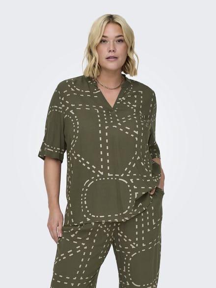 ONLY CARMAKOMA - CARPHOEBE LIFE 2/4 TOP AOP - Dames - Blouses