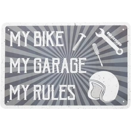 Garage metalen plaat Oxford My Rules
