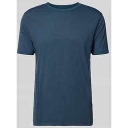Tom Tailor Denim - T-shirt in gemêleerde look - Maat S - nighttime blue melange