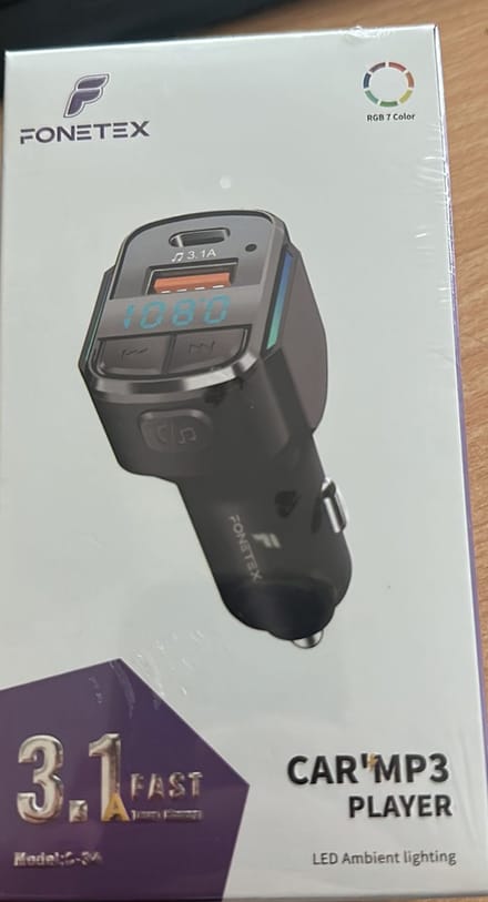 FoneTex C-34FM Transmitter + Snel opladen (USB & USB-C)