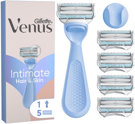 Gillette Venus Intimate voor de intieme zone Scheersysteem - 1 Handvat + 5 Scheermesjes