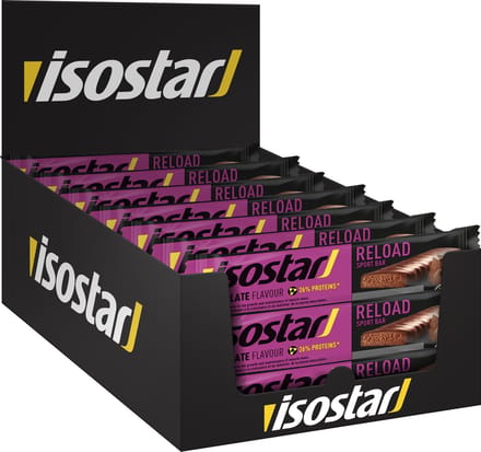 Isostar High Protein - Reload Sport Bar - Eiwitten & Koolhydraatreep - Chocolade - 30 x 40 gr