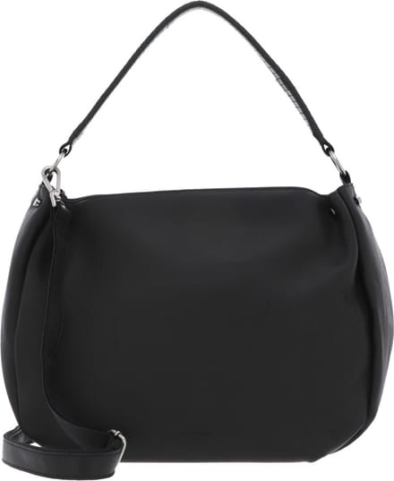 FREDsBRUDER Leren Schoudertas Nuria Hobo Antracite Grijs