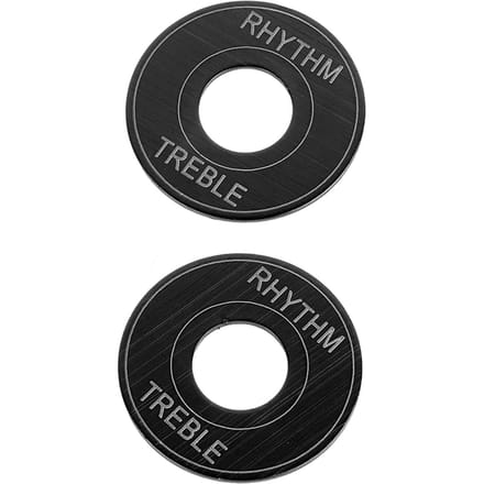 2 STUKS Elektrische Gitaar Schakelaar Pakkingen Drie-Standen Toggle Schakelaar Indicator Ring Ritme Treble Ring black