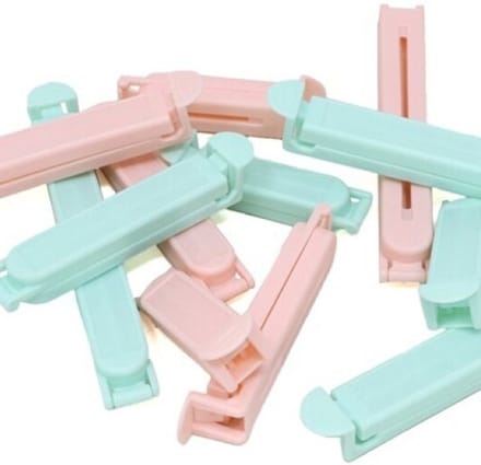 Concorde Vershoudclips - 24x - pastel kleurenmix - kunststof - 3 formaten - voedsel vershoudklemmen