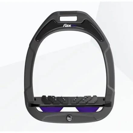 Ultra Grip Inclinatie Stirrup Antraciet/Zwart/Paarse Flex-On Green Composite