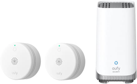 eufy Security HomeBase 3 S380 basissysteem + slimme rookmelder E10 wit - app notificaties - compact design - 5 jaar batterijduur - 2PACK - Alarm Bundel