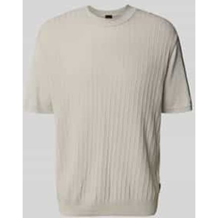 regular fit T-shirt van mix van katoen en linnen model 'KAJORDINO'