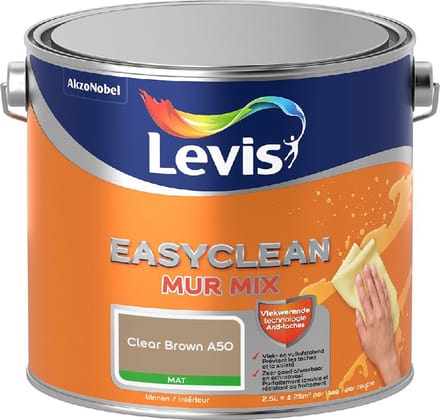 Levis - Easyclean Mur Mat Mix - Clear Brown A50 - Mengverf - 2,5 L
