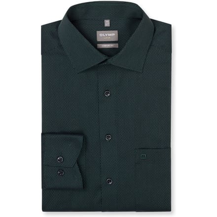 OLYMP Luxor Overhemd, Comfort Fit, New Kent, Groen