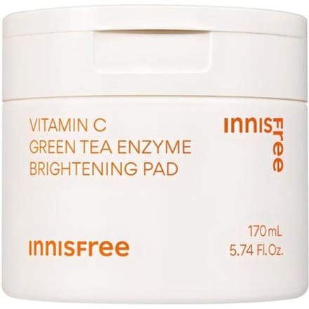 Innisfree Vitamin C Green Tea Enzyme Brightening Pad 60 pads AUTHENTIC STORE beige