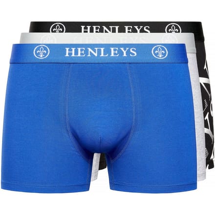 Henleys Heren Henline Assorted Designs Boxershorts (Set van 3) (Veelkleurig)
