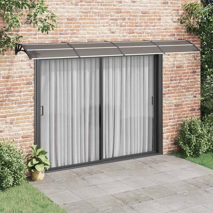 vidaXL - Deurluifel - Zwart - 400x100 - cm - Polycarbonaat