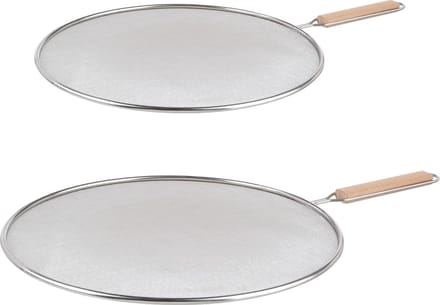 5Five Set van 2x Universele spatdeksels - afgietdeksels - voor pannen - rvs - Dia 29 en 33 cm