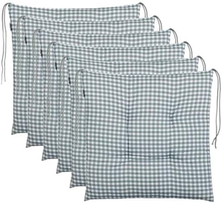 PromoHome Vierkant Tuinkussen Set - Geruit Design met Comfortabele Vulling