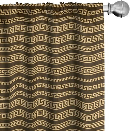 ABAKUHAUS Gordijnen – 2x75x245 cm – Pastelbruin donker cacao – microvezel