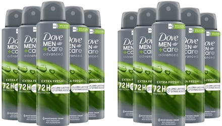 Dove Deo Spray 72 H - Extra Fresh - 10 x 150 ml - Men Advanced Care Anti Transpirant