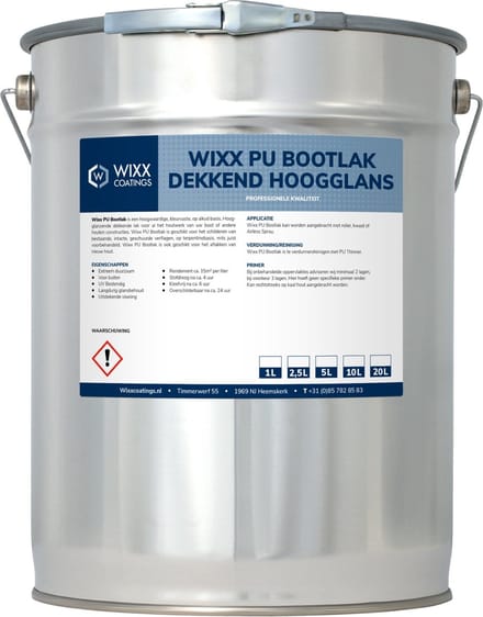Wixx PU Bootlak Dekkend Hoogglans - 20L - Wit