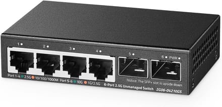 Multi-Gigabit Switch met 5 poorten - 2,5G en 1G Ethernet