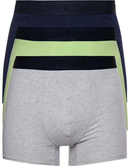 Superdry Classic Boxers 3 Eenheden Geel,Blauw,Grijs S Man