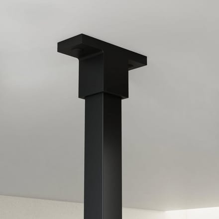 FugaFlow Eccelente Vetro Stabilisatiestang - plafond - tbv inloopdouche badkamer 125cm - mat zwart