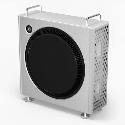 Mastersøn Behuizing voor Apple Mac Mini M4 / M4 Pro - Zilver - Aluminium Standaard - Warmte afvoer case