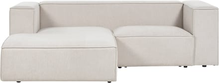 VERNON - Hoekbank 2-zits - Lichtbeige - Rechtszijdig - Polyester