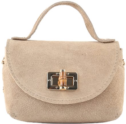 Giuliano Lederen handtas Gisele - Made in Italy - Suede - Beige