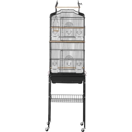 Grote Vogelkooi 62 inch Metalen Kooi op Wielen voor Parkieten Kaketoes Papegaaien