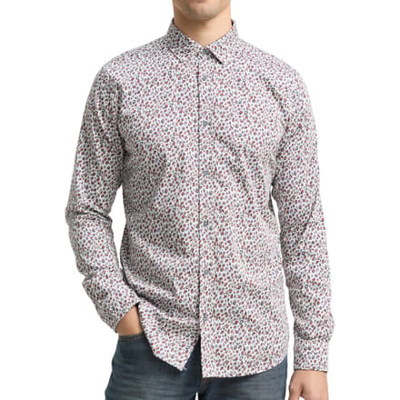 Tom Tailor - Lange mouw overhemd - Heren - M - Wit - Katoen - 1048430