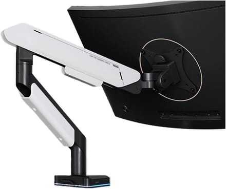 Monitor Arm - Schermhouder - Ergonomisch Werken - Gasveer Verstelbaar - 17-42 Inch - Wit