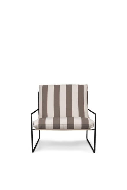 Ferm Living Desert Stripe 1-Zitsbank - Black/Chocolate