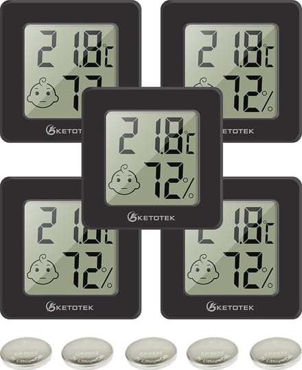 Digitale Mini Hygrometer Thermometer Set van 5 voor Binnengebruik